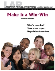 LAP-EI-062, Make It a Win-Win (Negotiation in Business) (Download) EI:062, Emotional Intelligence, Leadership, Communications, LAP-EI-008