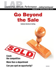 LAP-SE-076, Go Beyond the Sale (Customer Service in Selling) (Download) SE:076, LAP-SE-130