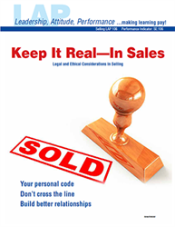 LAP-SE-106, Keep It Real--In Sales (Legal and Ethical Considerations in Selling) (Download) SE:106, LAP-SE-129, Ethics
