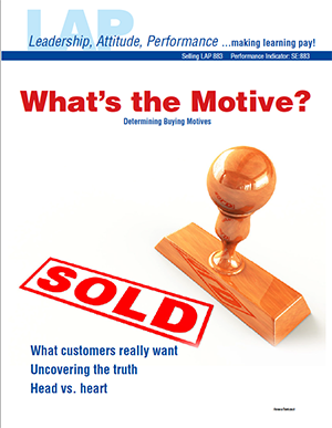 LAP-SE-883, What's the Motive? (Determining Buying Motives) (Download) SE:883, Selling,